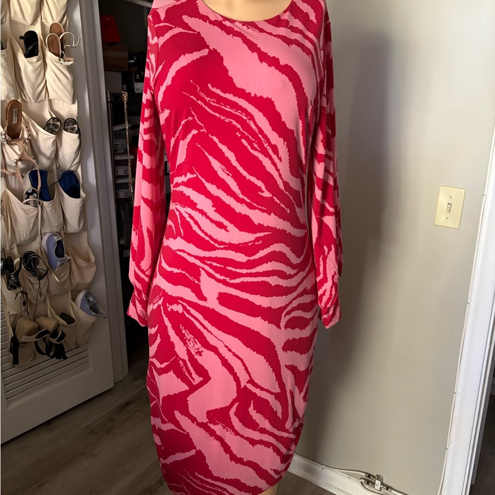 😍🔥Pink Zebra Print Dress